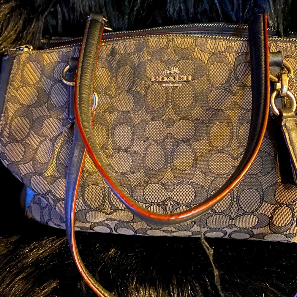 Coach black and grey purse